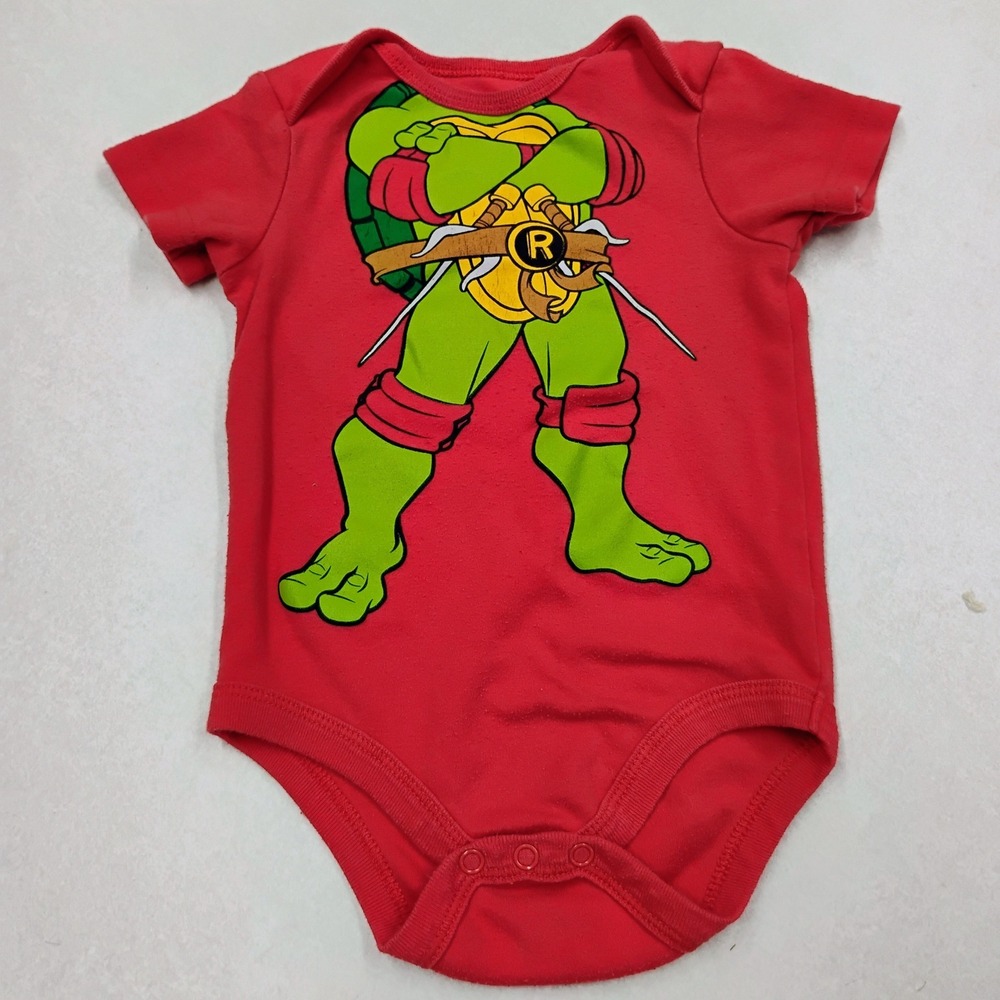 Nickelodeon Teenage Mutant Ninja Turtles‎ Raphael Red Baby One Piece Romper 12M